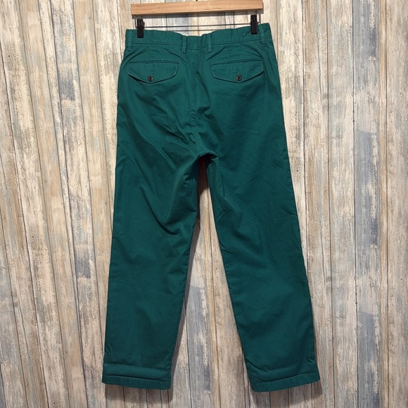 J Crew Classic Relaxed Flat Front Green Khaki Chino Pants Mens Size 31x30 - Picture 6 of 9